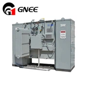 Трехфазный трансформатор подстанции мощностью 100 кВА, установленный на масляной подушке